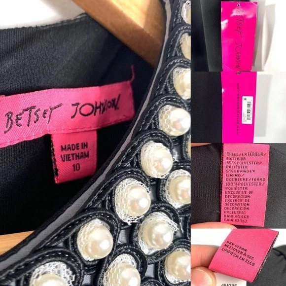 Nwt Betsey Johnson Pear Collar Cocktail Dress Women's Sz 10 - Picture 7 of 8